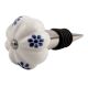 Blue Protea Melon Ceramic Wine Stopper